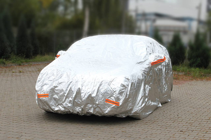 Mbulesë alumini për veturë me zinxhir, reflektuese, 120g + pambuk, ngjyrë argjendi, madhësia: SUV/VAN XL-1