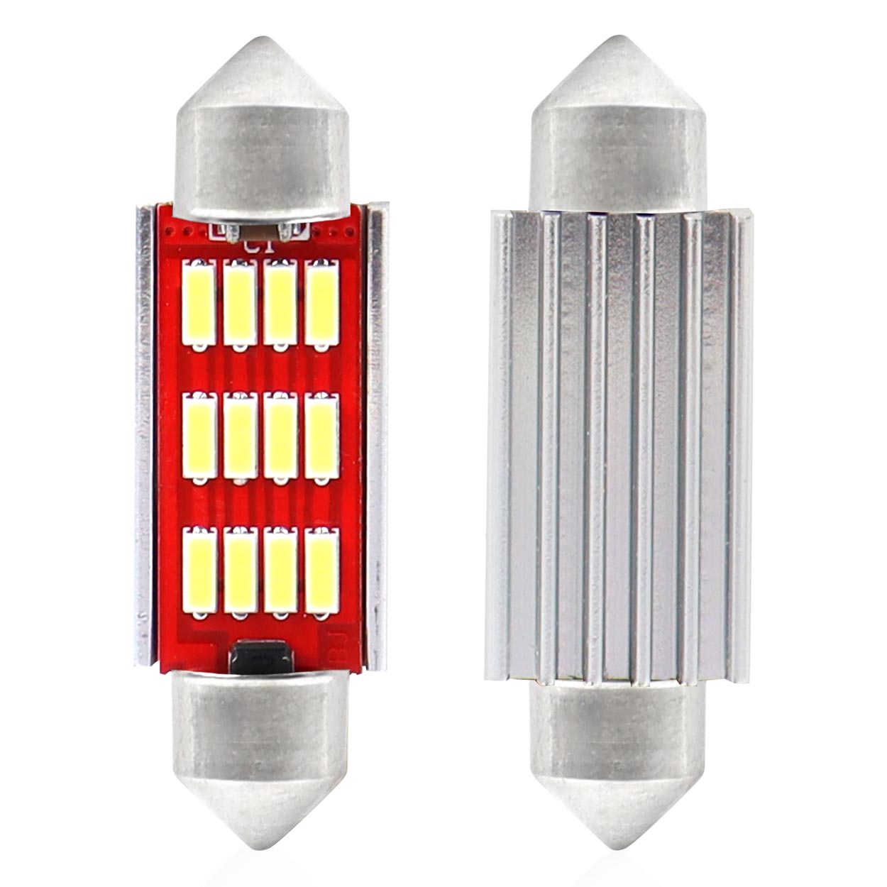 LED CANBUS 4014 12SMD Festoon C5W/C10W/C3W 41 mm, e bardhë 12V/24V