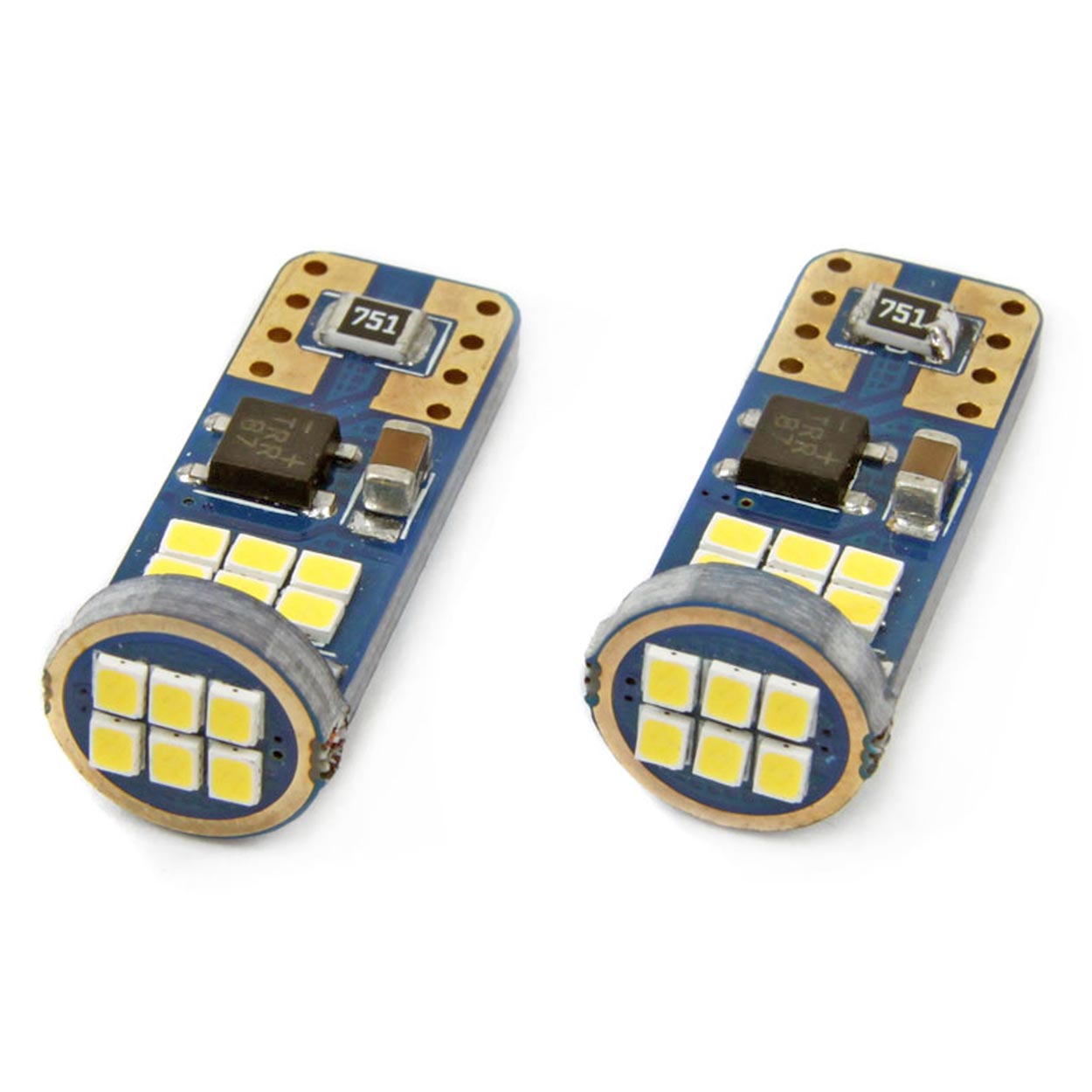 Drita LED CANBUS 18SMD UltraBright 2016 T10e (W5W) të bardha 12V/24V-5
