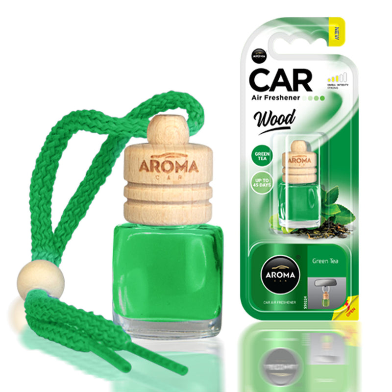 Car air freshener AROMA WOOD GREEN TEA-1