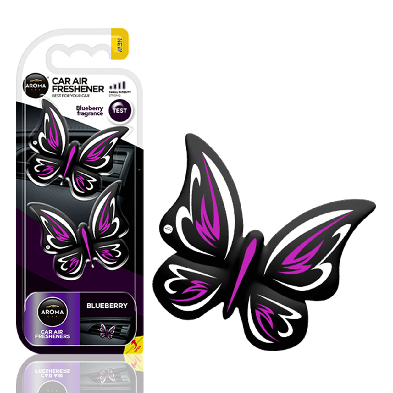 Car air freshener AROMA FANCY SHAPES BUTTERFLY Blueberry-1