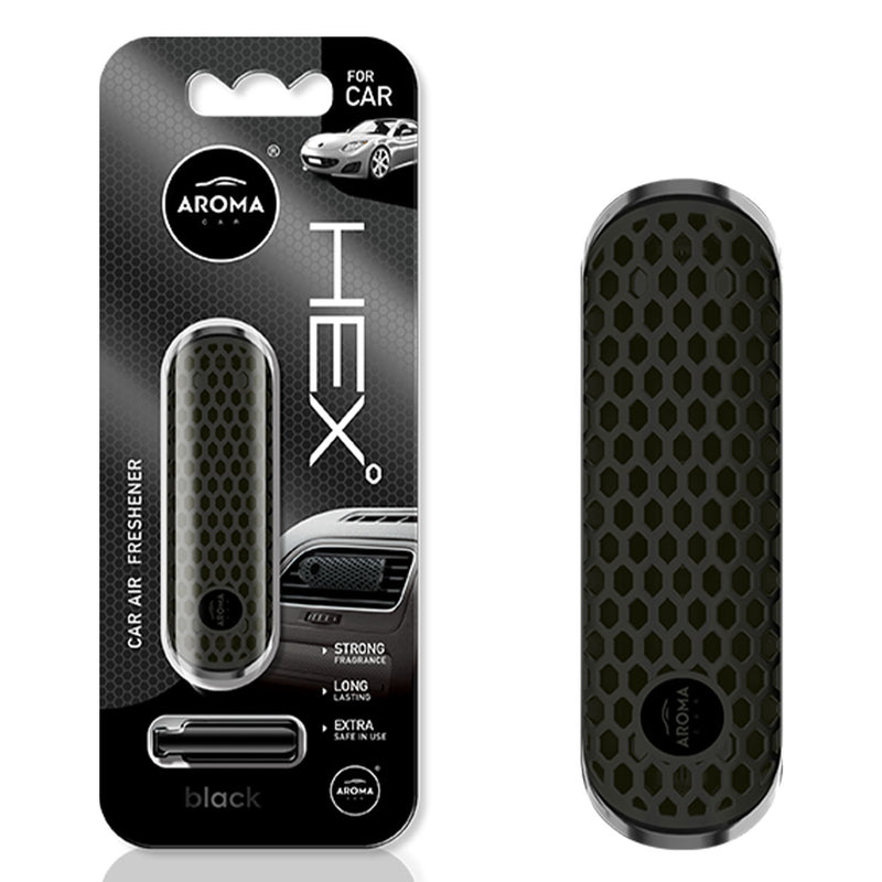 Car air freshener AROMA FANCY SHAPES POLYMER HEX Black-1
