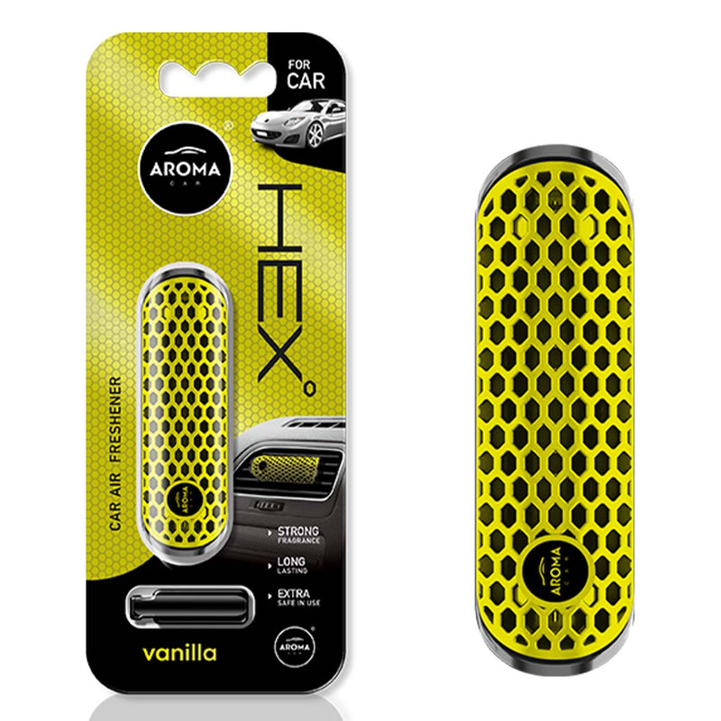 Car air freshener AROMA FANCY SHAPES POLYMER HEX Vanilla-1