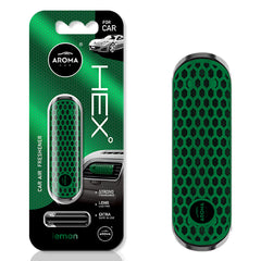 Car air freshener AROMA FANCY SHAPES POLYMER HEX Lemon-1