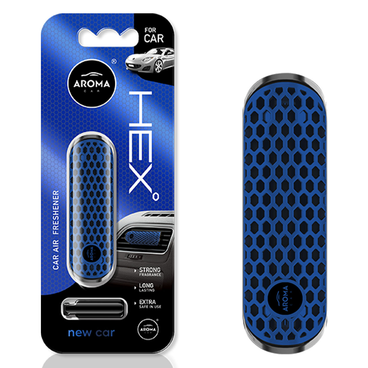 Car air freshener AROMA FANCY SHAPES POLYMER HEX New Car-1