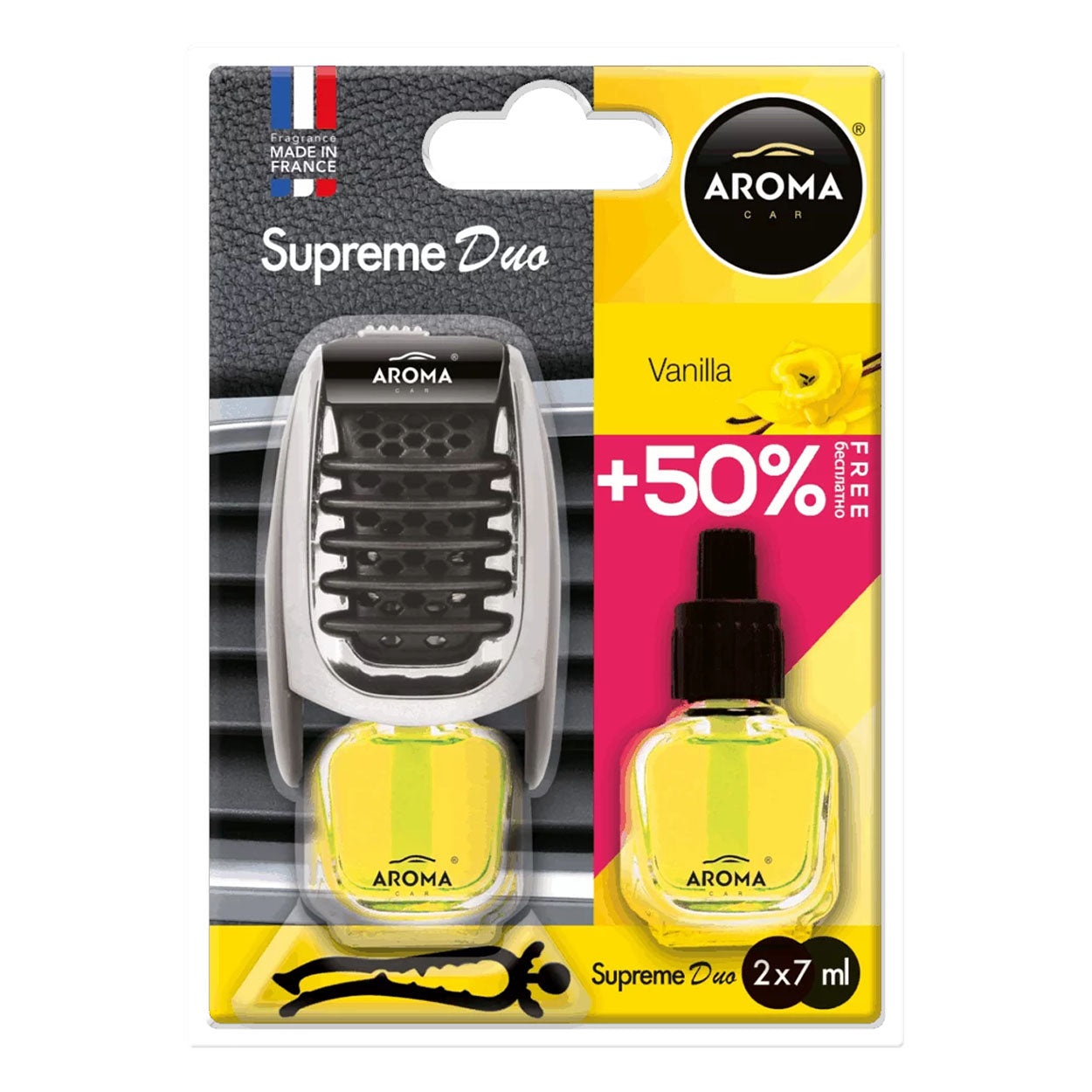 Car air freshener AROMA SUPREME DUO VANILIA-1