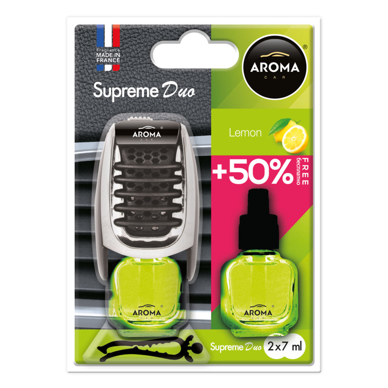 Car air freshener AROMA SUPREME DUO LEMON-1