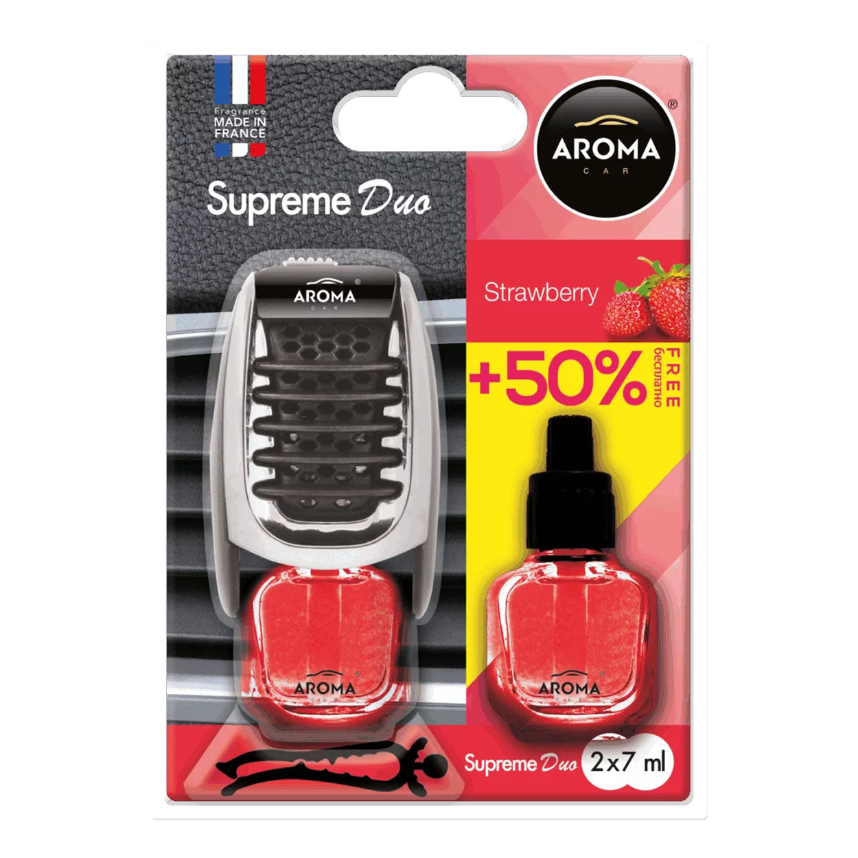 Car air freshener AROMA SUPREME DUO STRAWBERRY-1