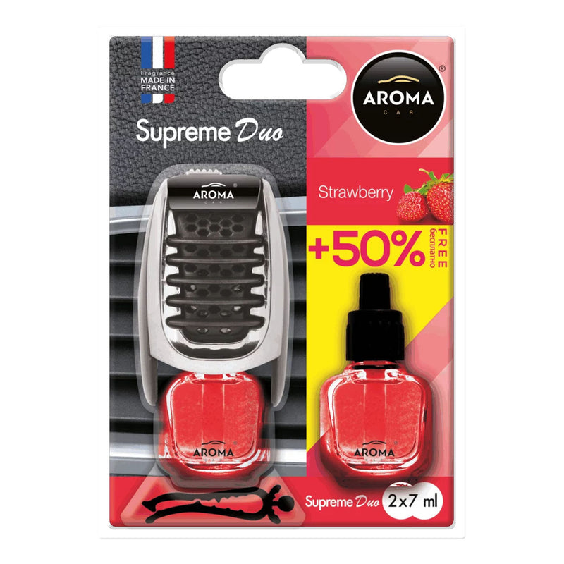 Car air freshener AROMA SUPREME DUO STRAWBERRY-1