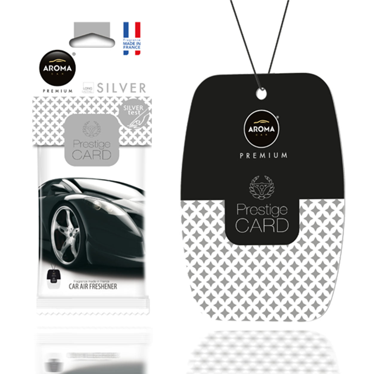 Car air freshener AROMA PRESTIGE CARD SILVER