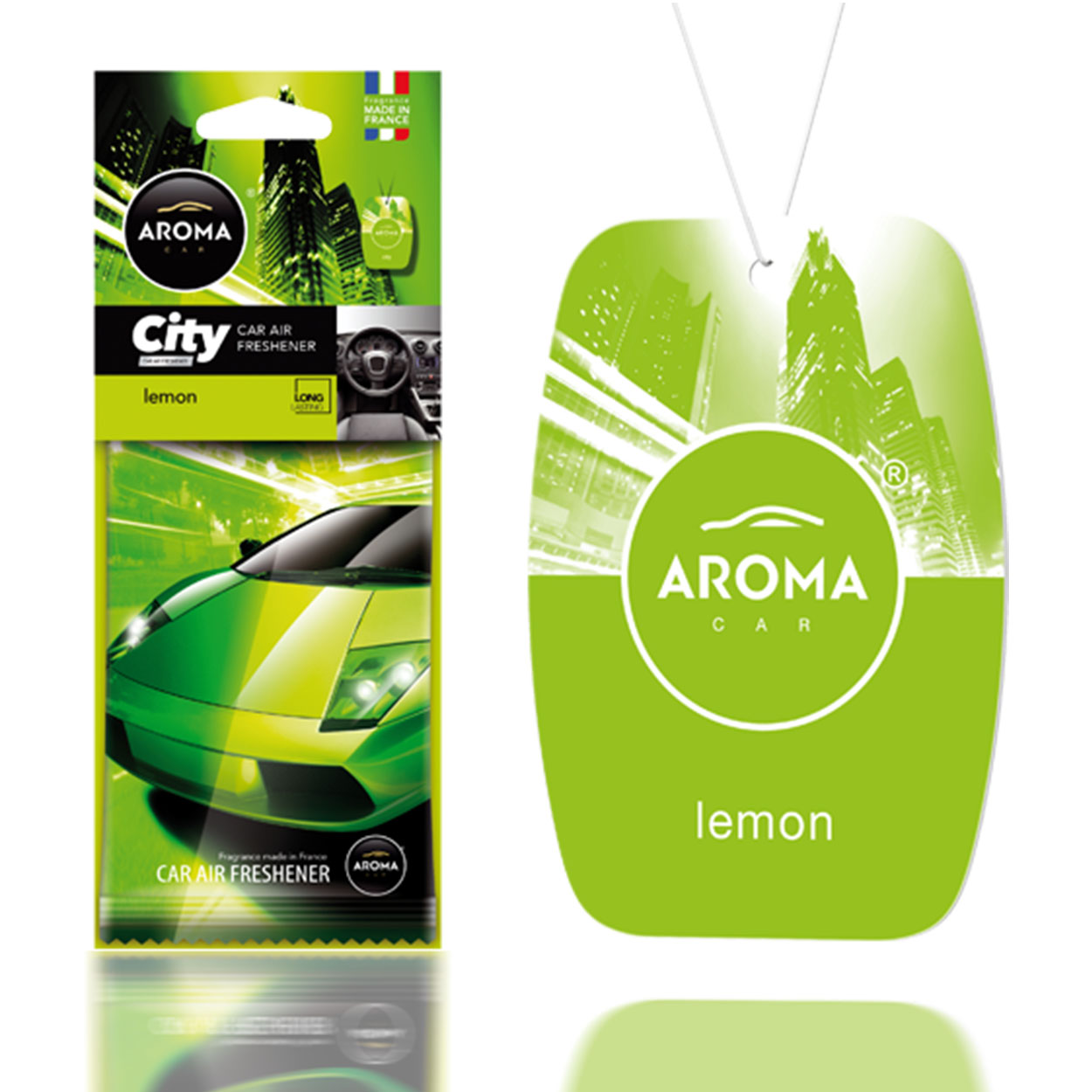 Car air freshener AROMA CAR CITY CARD LEMON-1