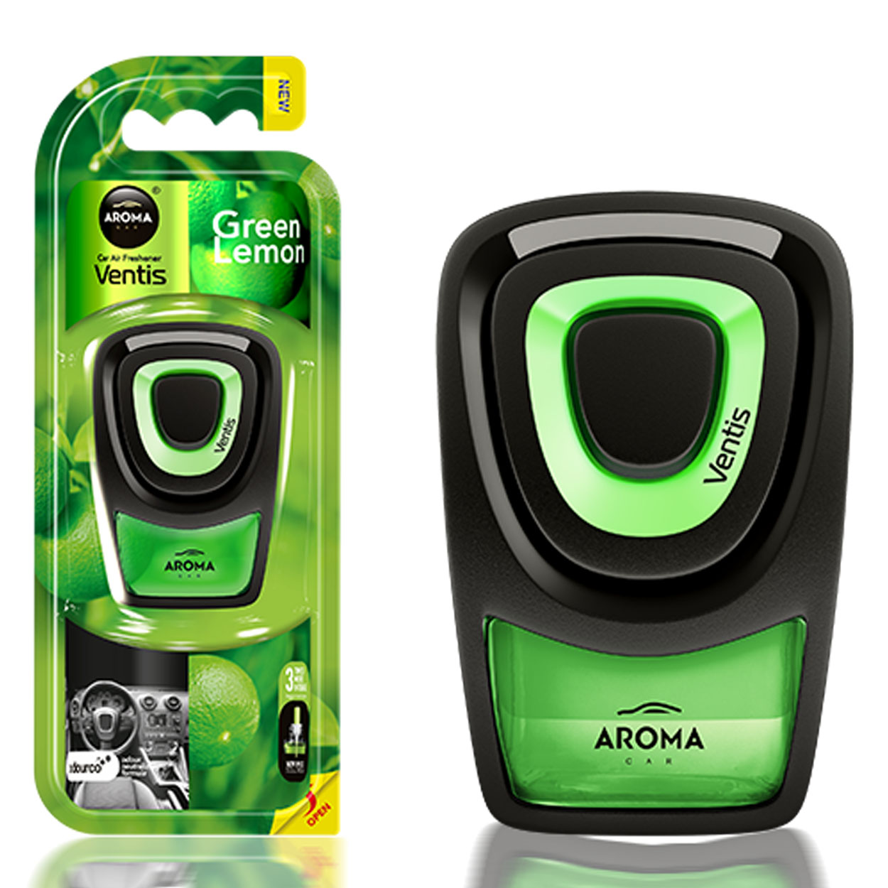 Car air freshener AROMA VENTIS LEMON GREEN-1