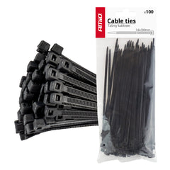 Lidhëse kabllosh të zeza 3.6×300 mm – 100 copë-1
