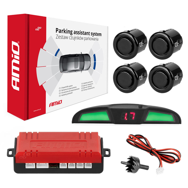 Parking sensor 4 LED COB black GOLD 18mm-1