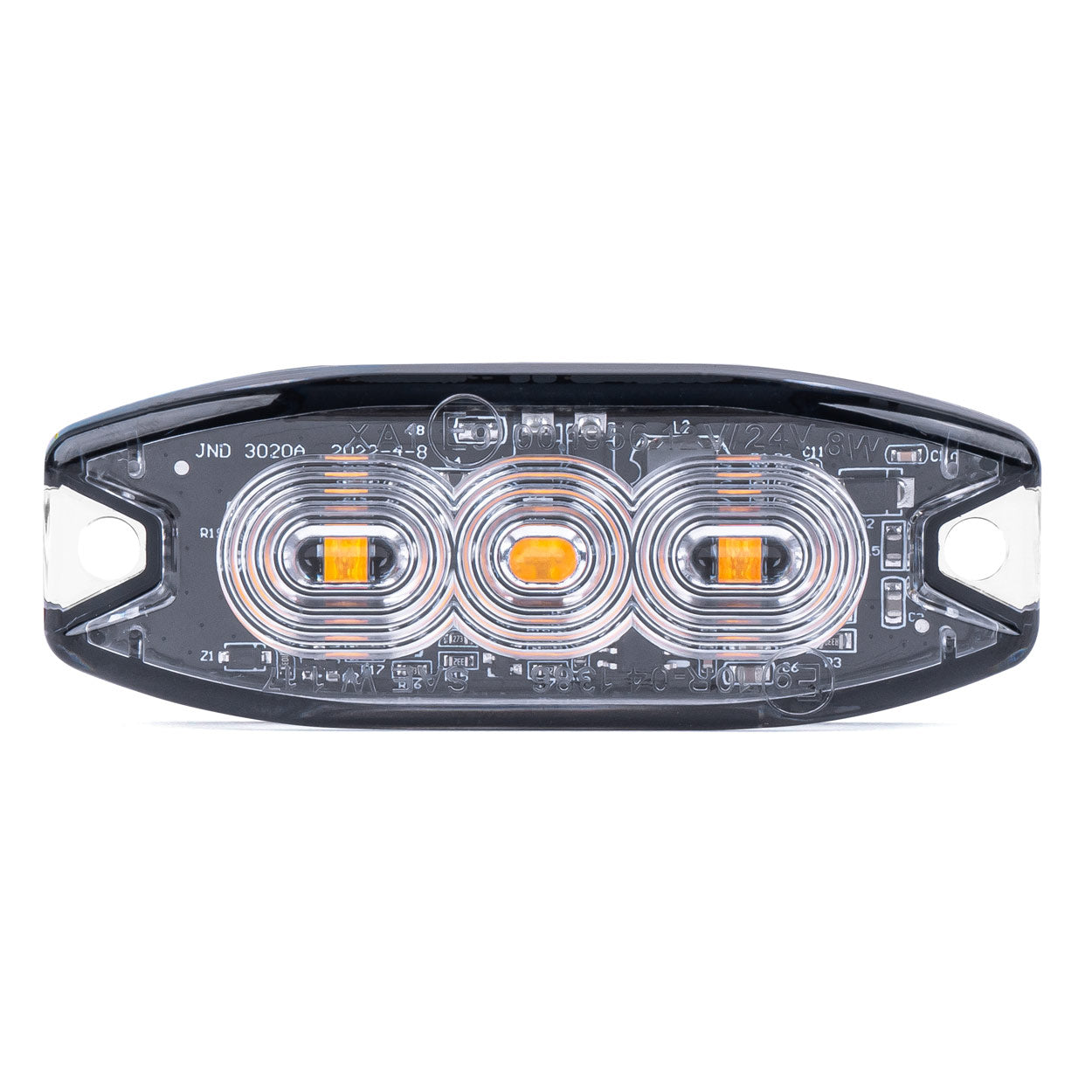 Dritë sinjalizuese Slim Amber për grill 3x3W LED R65 R10 12/24V IP67