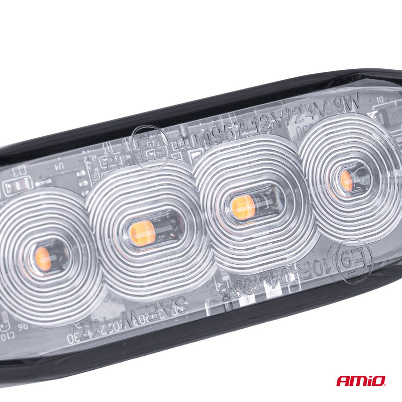 Dritë paralajmëruese LED 4 LED R65 R10 12-24V-3