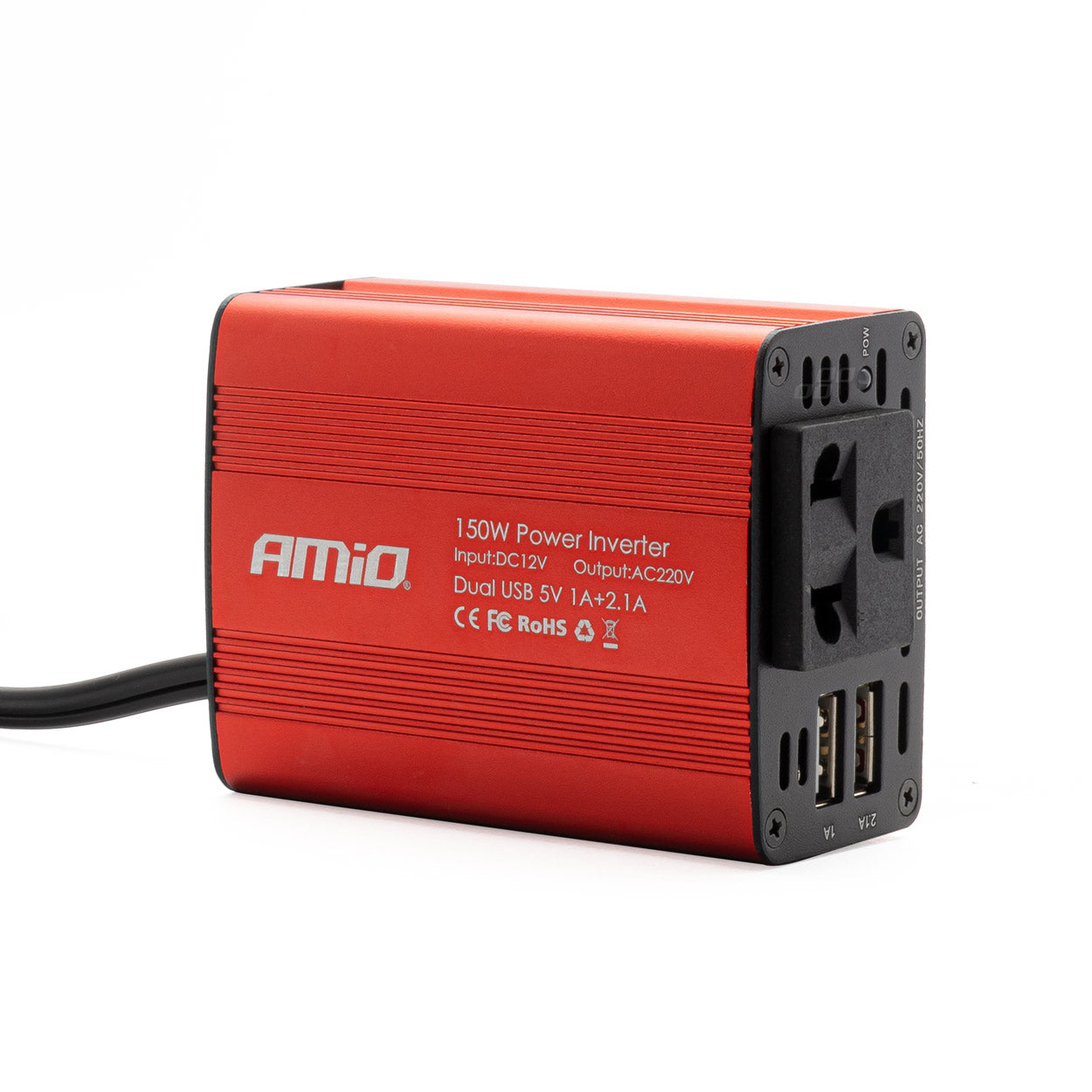 Konvertues energjie 12V/230V 150W/300W 2xUSB PI01