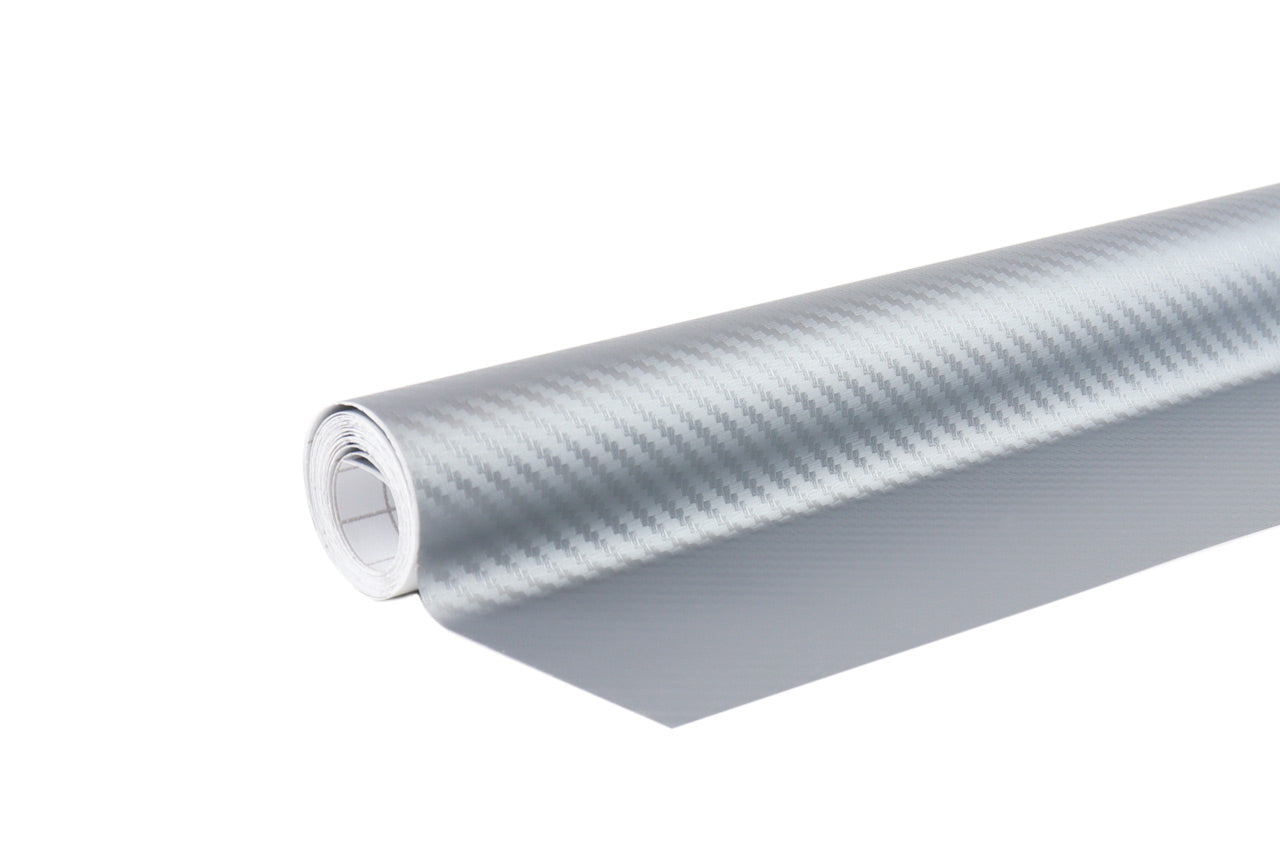 Folje karboni 3D silver për veturë, 30cm x 150cm
