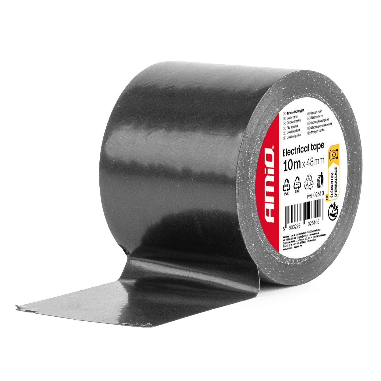 Shirit ngjitës i zi 48 mm x 10 m