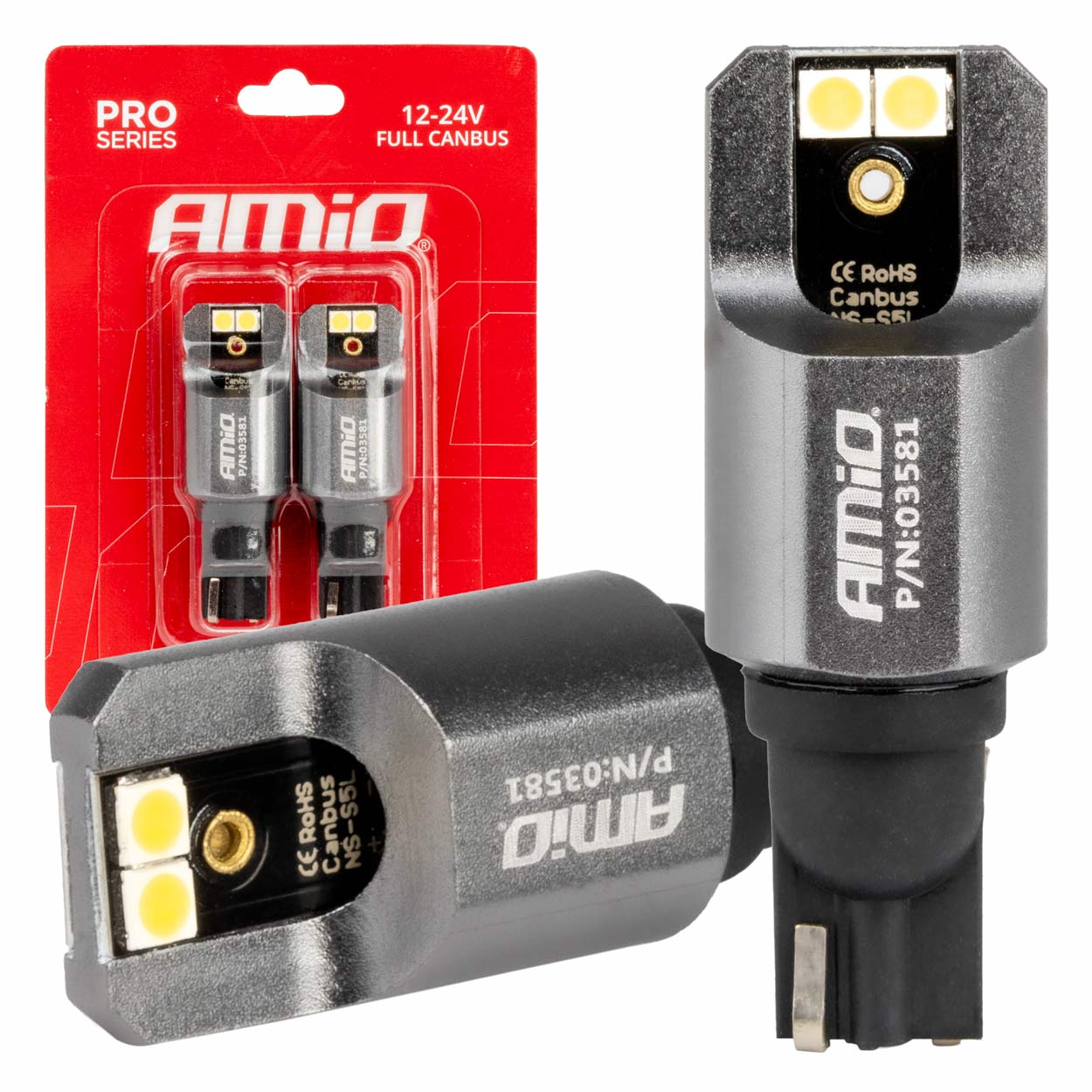 Drita LED CANBUS PRO T15 W16W 4x3030 SMD të bardha 12/24V FULL CANBUS
