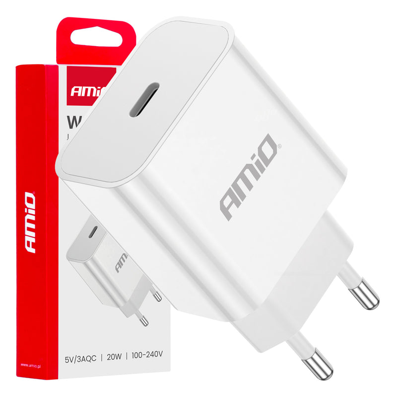 Karikues muri USB-C 20W Quick Charge 230V-1