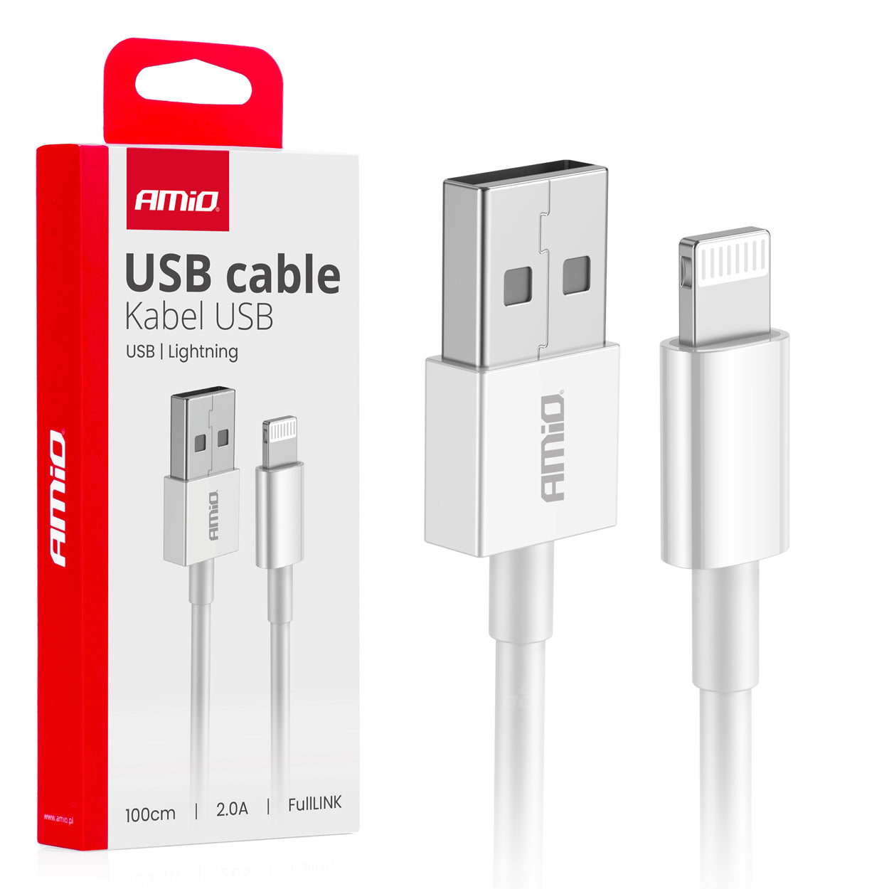 Kabllo USB në Lightning 2A 100 cm FullLINK