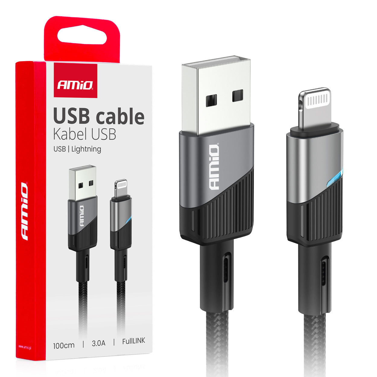 Kabllo USB në Lightning 3A 100 cm FullLINK