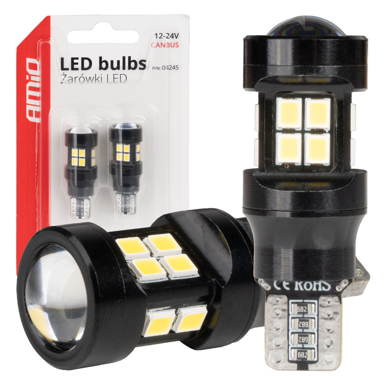 Poç LED CANBUS T15 W16W 15SMD 2835, e bardhë 12V/24V