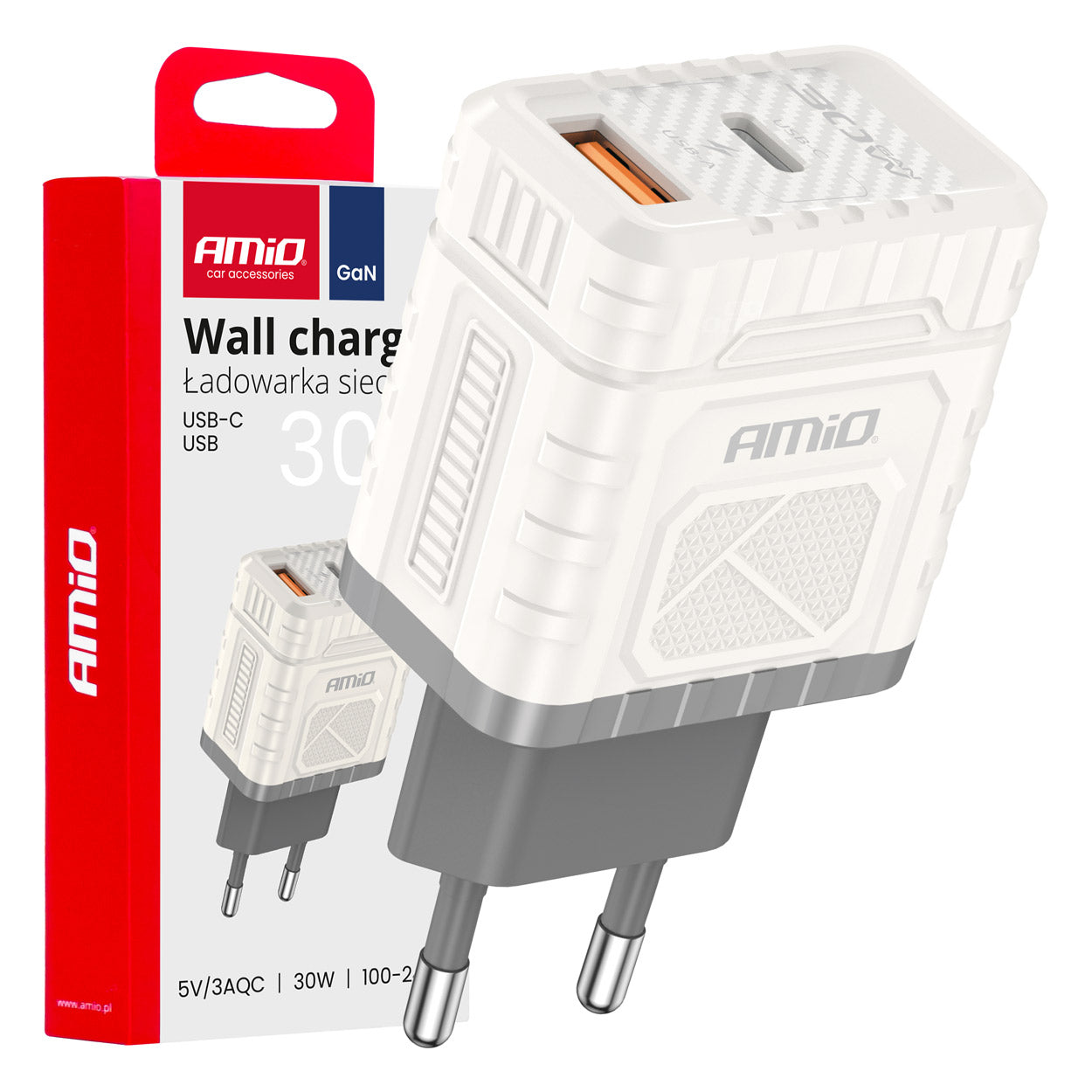Karikues muri Quick Charge GaN 30W USB-A + USB-C