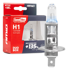 Llamba halogjene H1 12V 55W LumiTec NEXT GENERATION +135% DUO-1