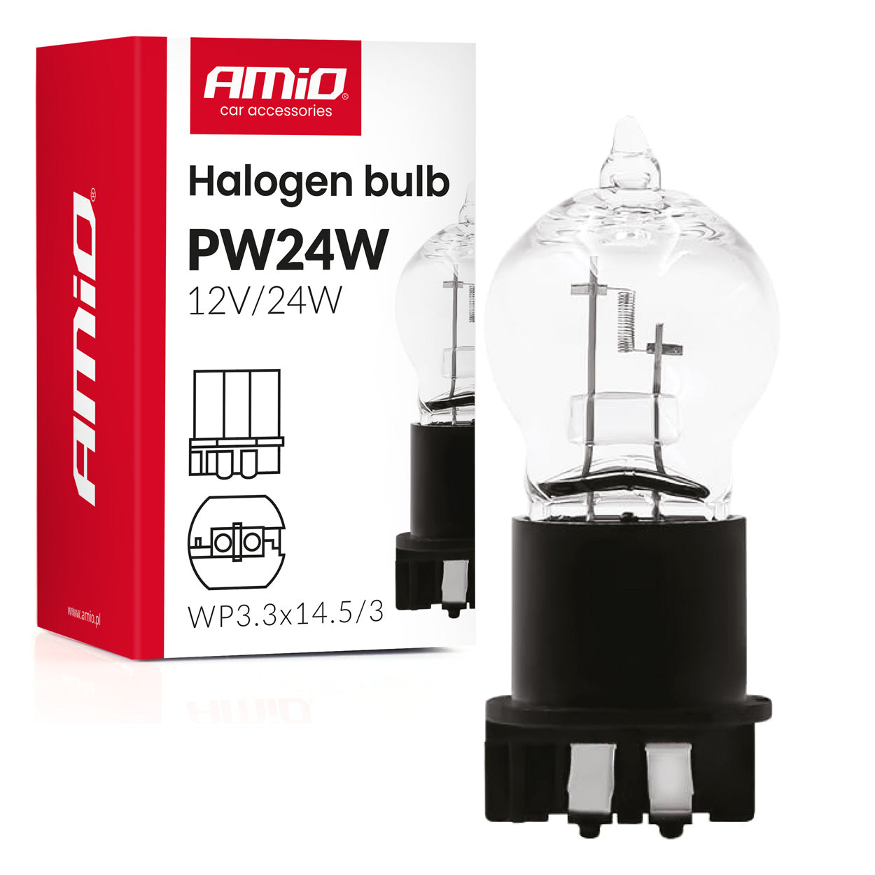 Dritë halogjene PW24W WP3.3x14.5-3 24W 12V
