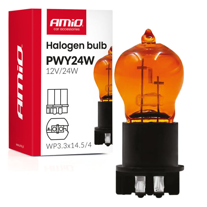 Dritë halogjene PWY24W WP3.3x14.5-4 portokalli 12V 24W-1
