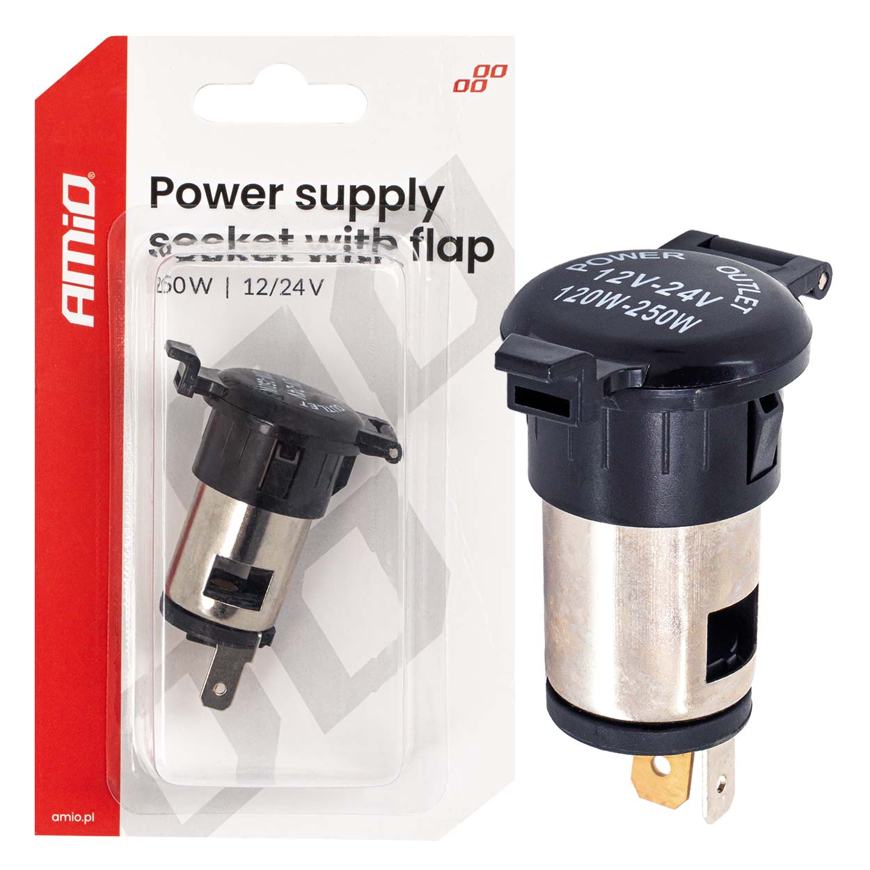 Prizë furnizimi me kapak 250W 12V/24V-1