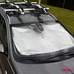 Çadër mbrojtëse e palosshme për xhamin e përparmë të veturës kundër diellit 140x79 cm-6