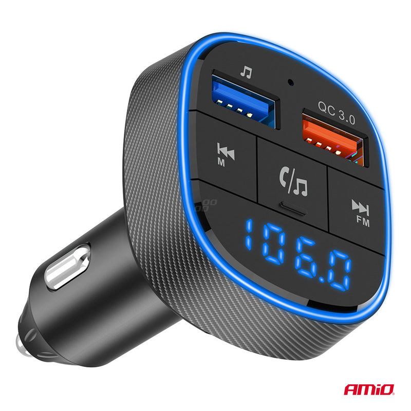 Transmetues FM për veturë 2×USB-A 12V/24V-4