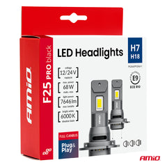 Drita LED të përparme Seria F25 PRO BLACK FULL CANBUS H7 68W 12V/24V-5