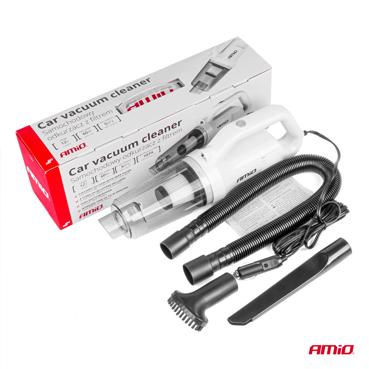 Fshesë elektrike për veturë 12V 60W HEPA 5kPa-10