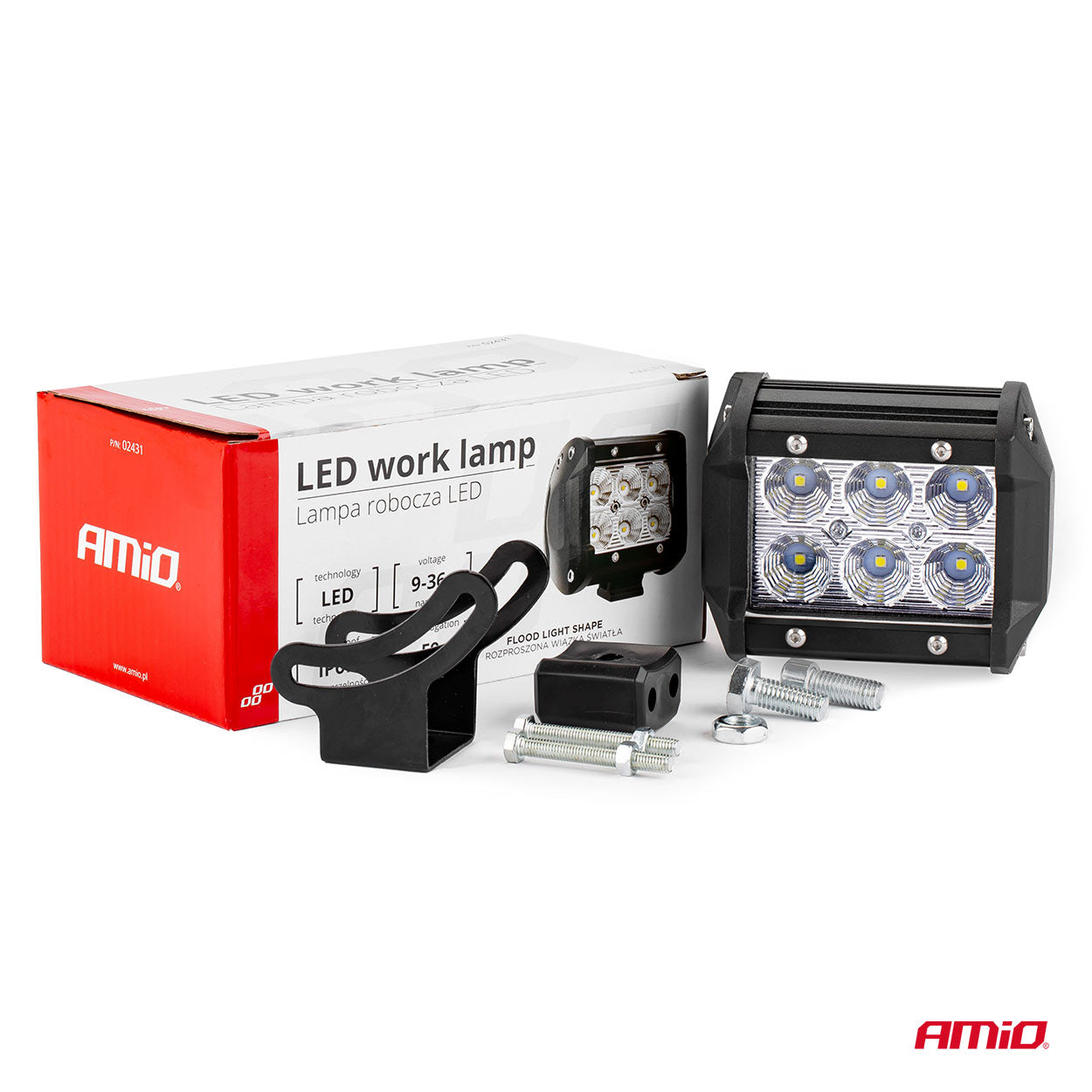 Dritë pune AWL17 me 6 LED, për përhapje drite (flood) 9–36V