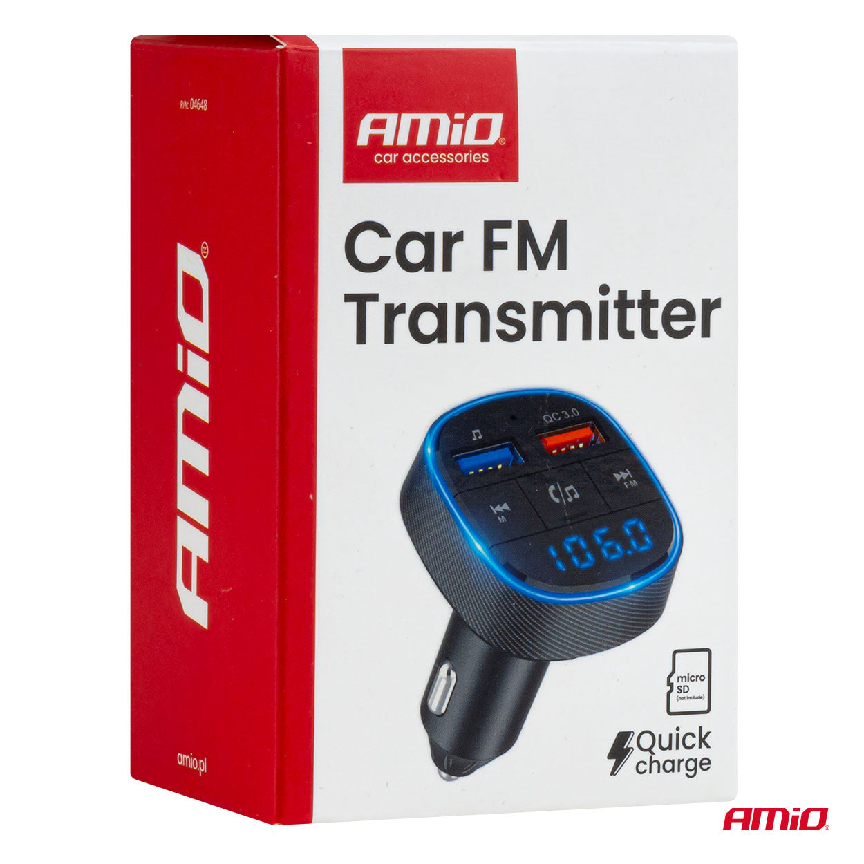Transmetues FM për veturë 2×USB-A 12V/24V-5