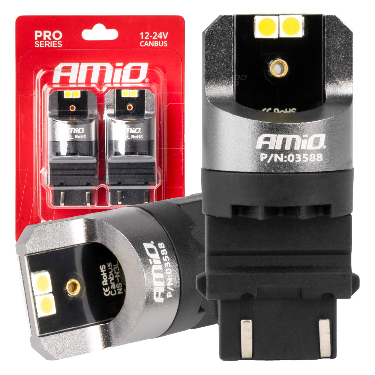 Poç LED CANBUS PRO series 3157 P27/7W 4x3030 SMD i bardhë 12/24V