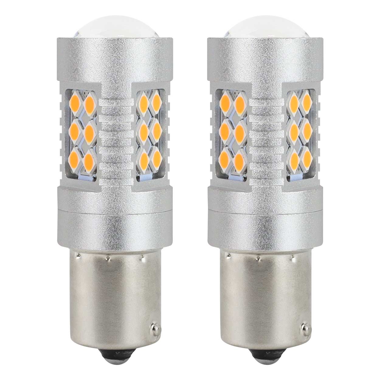 Poç LED CANBUS 3030 24SMD 1156 BAU15S PY21W i verdhë (amber) 12V/24V-3