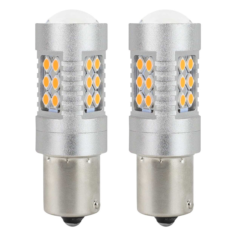 Poç LED CANBUS 3030 24SMD 1156 BAU15S PY21W i verdhë (amber) 12V/24V-3