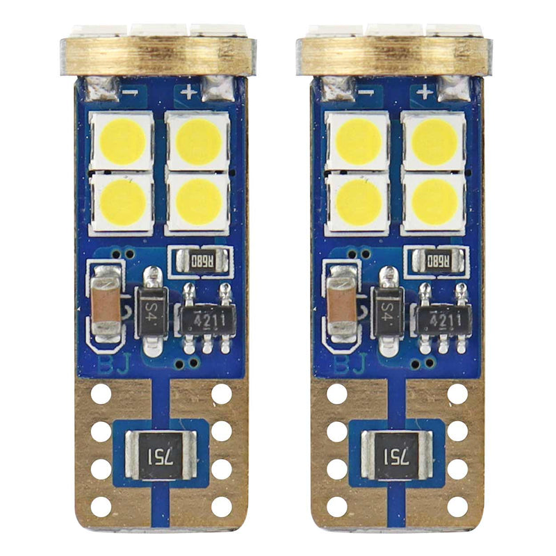 Drita LED CANBUS 12SMD 2835 T10e (W5W) të bardha 12V/24V-2