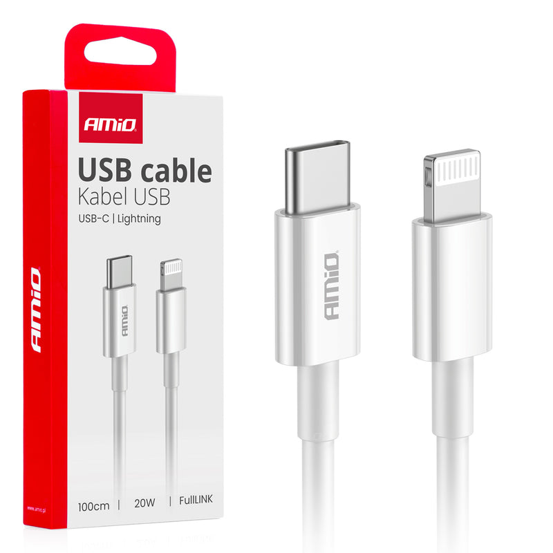 Kabllo USB-C në Lightning 20W 100 cm FullLINK-5