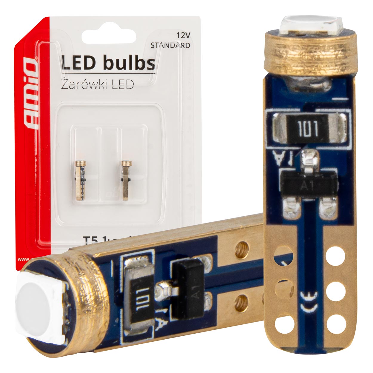 Drita LED STANDARD T5 e kaltërt 12V 3030 1LED HP-1