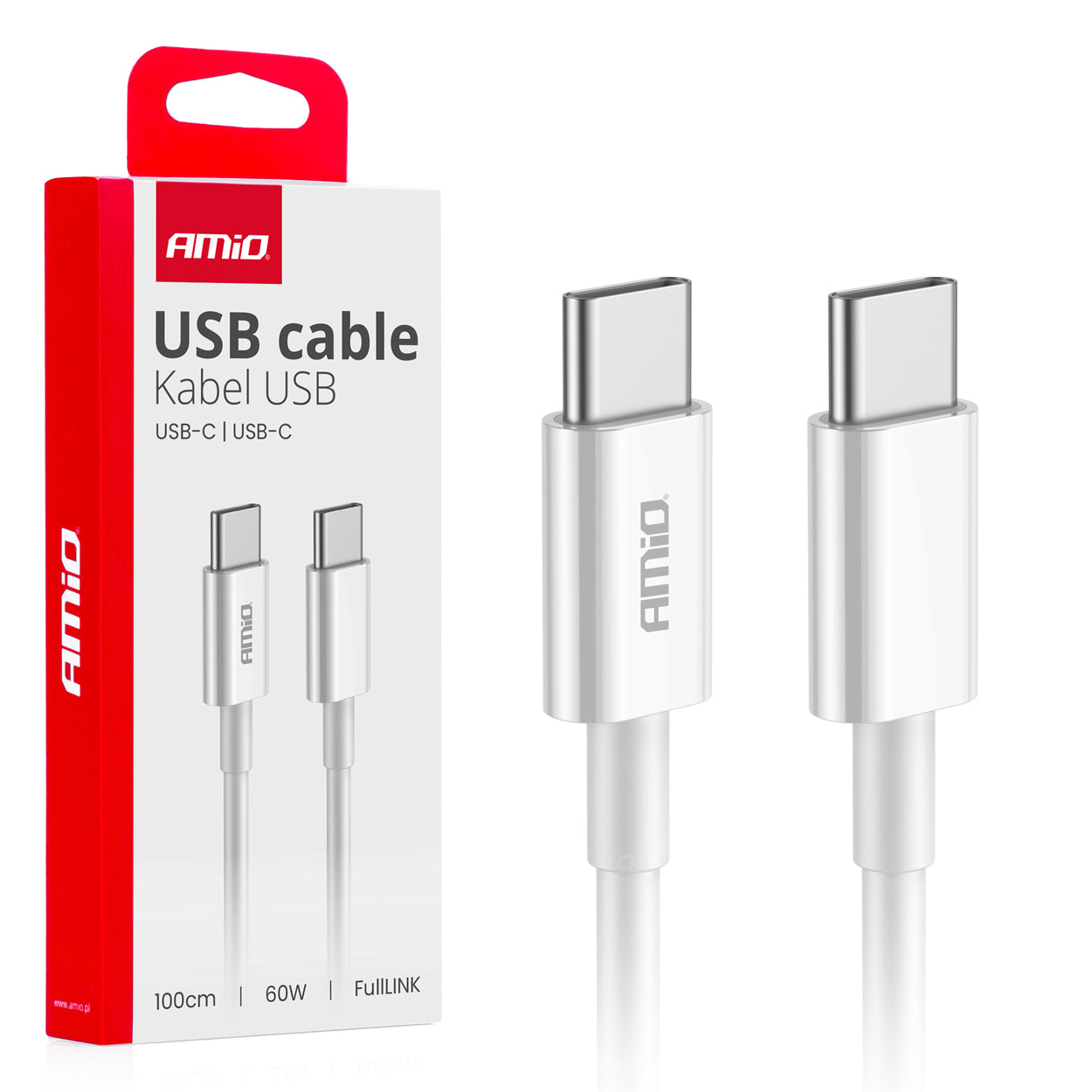 Kabllo USB-C në USB-C 60W 100 cm FullLINK-1