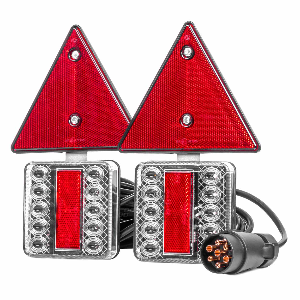 Set magnetik i dritave për rimorkio me trekëndësh