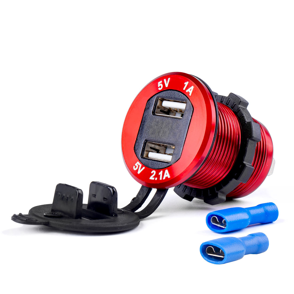 Karikues i papërshkueshëm nga uji për telefon me voltmetër digjital dhe 2x USB 12/24V-1