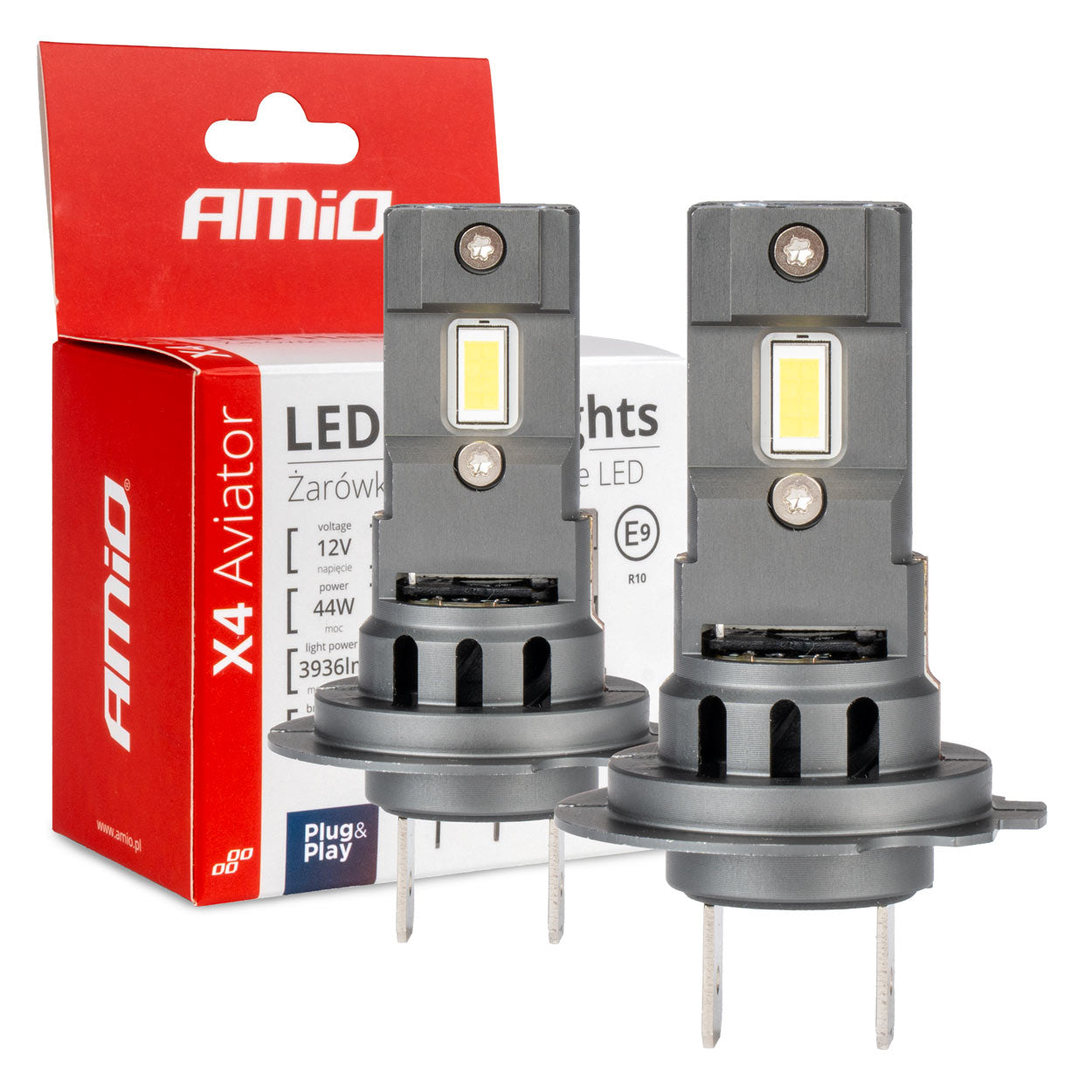Drita LED të përparme Seria X4 AVIATOR H7/H18 6500K max 44W-1