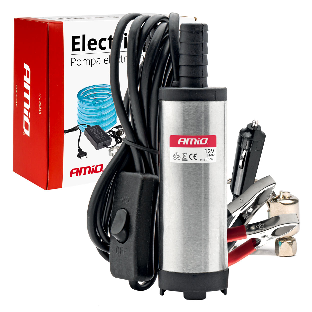 Set pompë elektrike për naftë 12V/230V zhytëse diametri 38 mm me zorrë-1